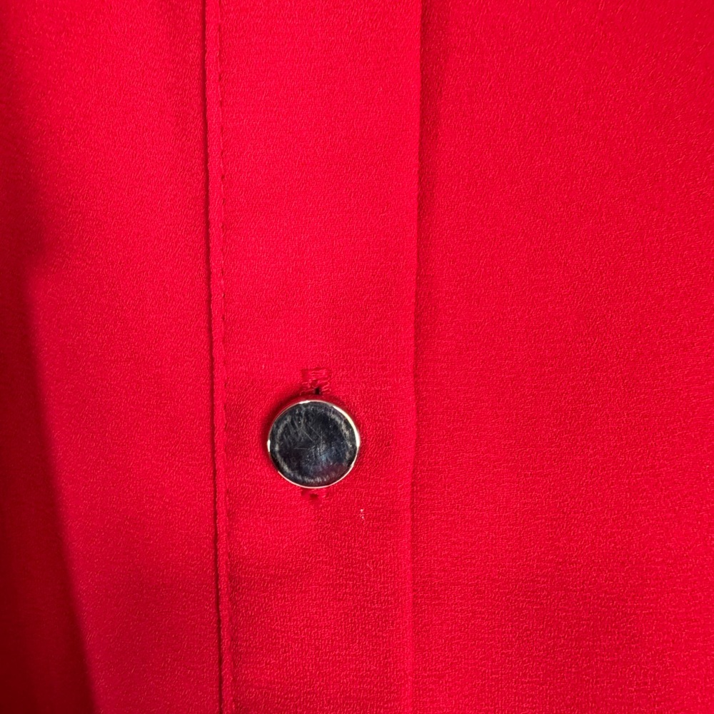 Slim Factor By Investments Button Front Top - Red - 3X - Picture 8 of 8